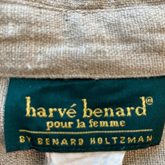 πHarve Benard Linen Casual Botton Down Blouse with short Sleeves - Picture 14 of 15